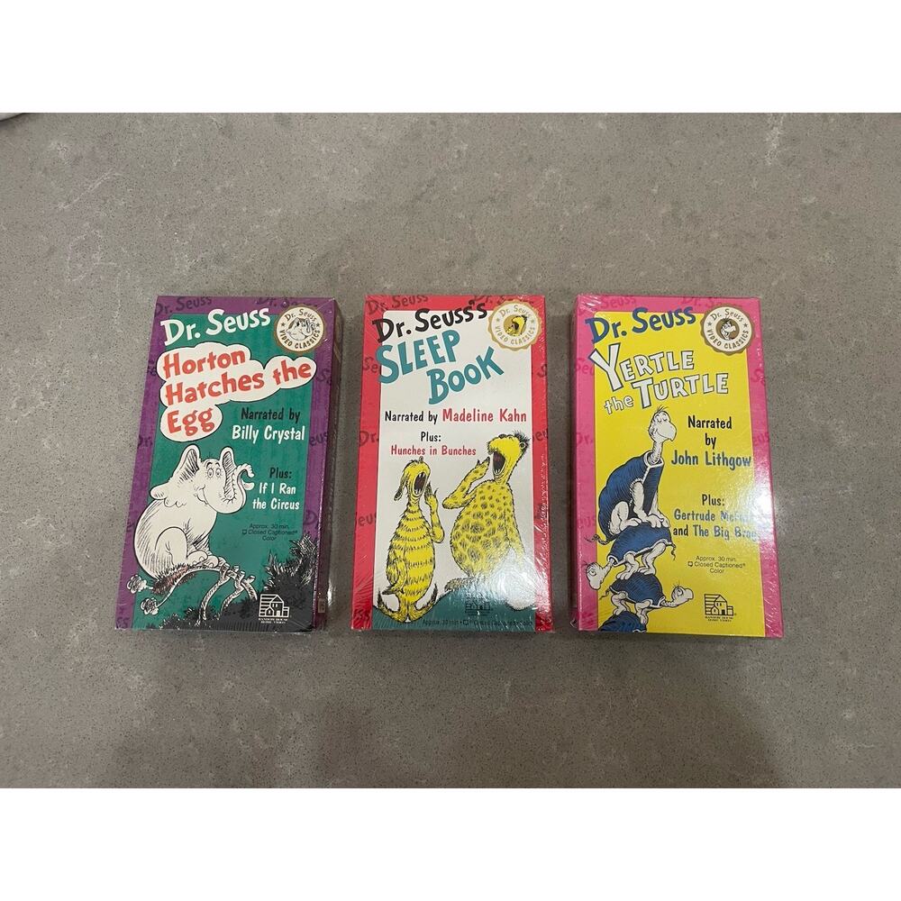 Lot Of 3 Sealed DR. Seuss VHS Tapes